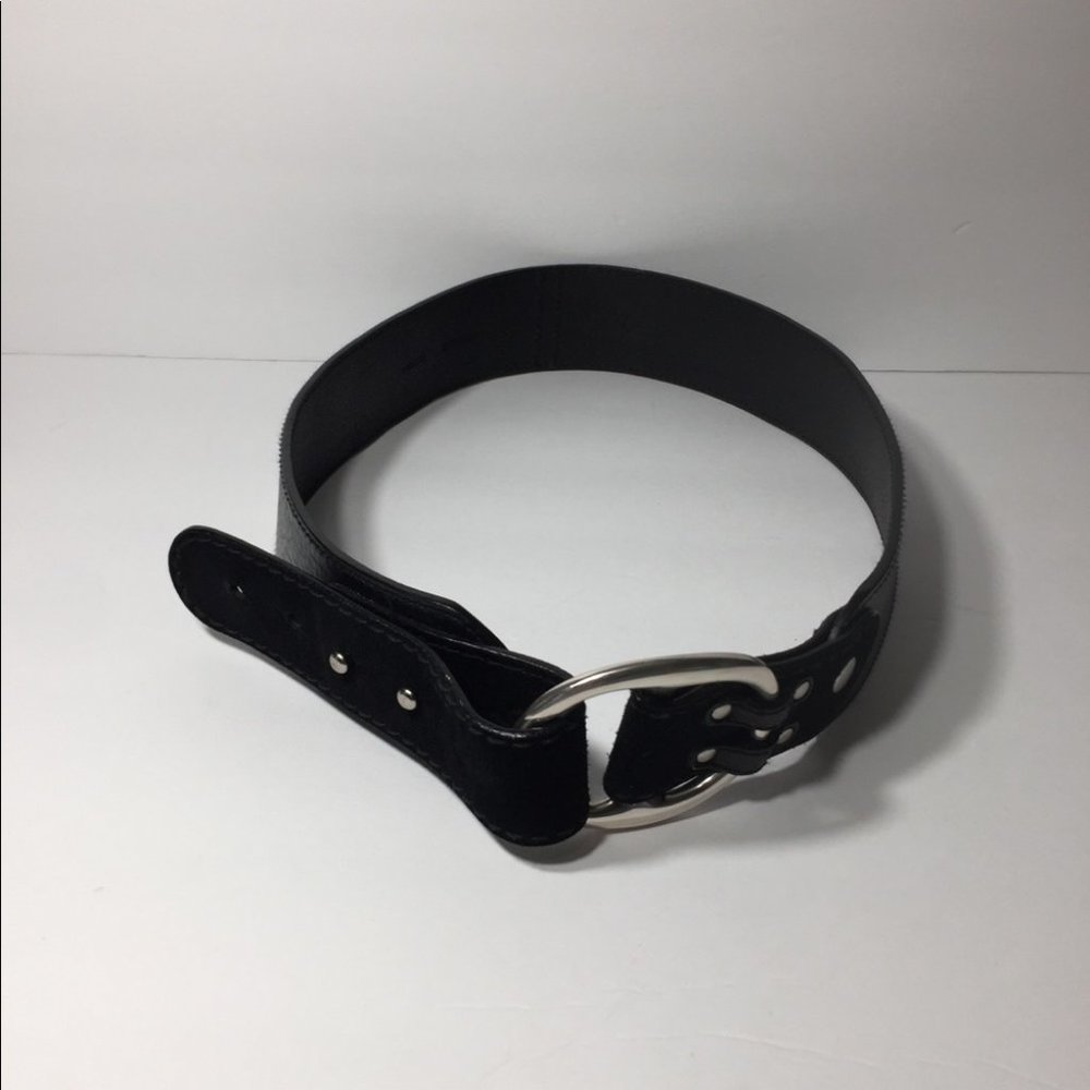 Fossil Leather & Suede Riveted Belt